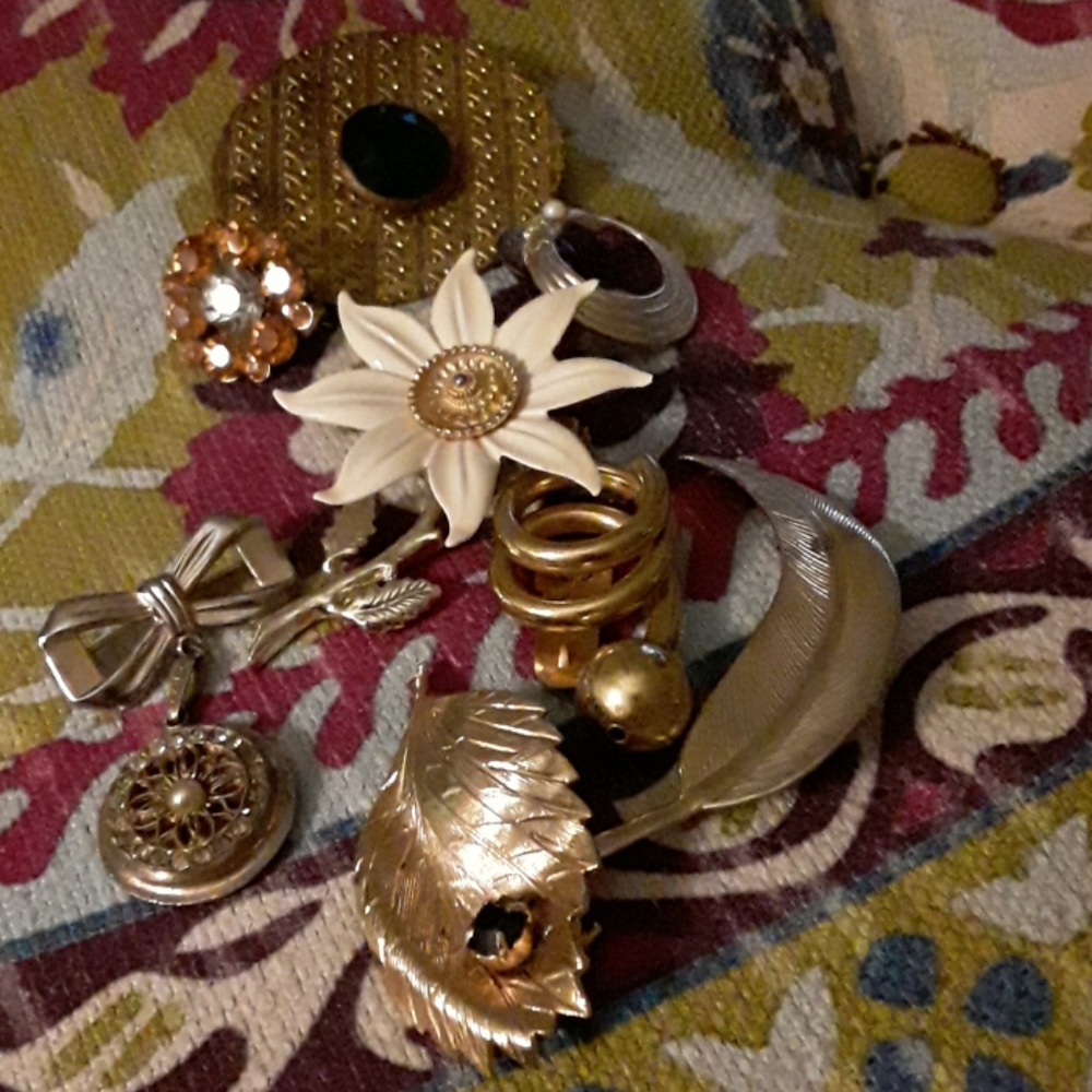 batch of brooches